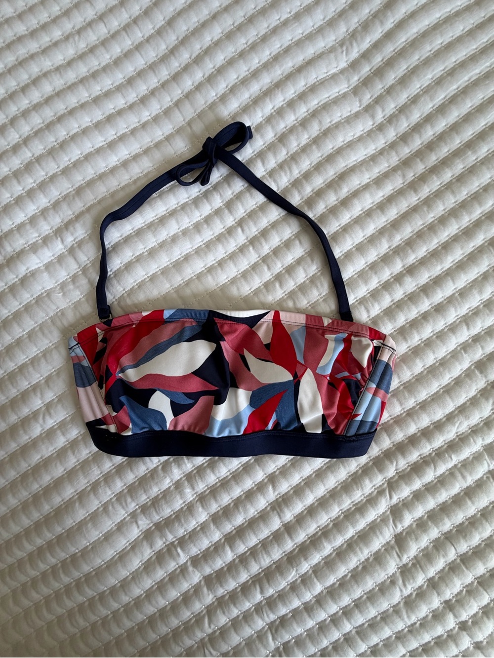 Kona Sol patriotic bandeau bikini top - red white and blue Small
